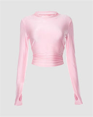 Pearlescent Pullover Long Sleeve Top