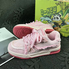 Couple Sports Casual Board Shoes Denim Edge Retro Sneakers