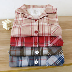Red Cotton Plaid Pajama Set PJS Christmas Pajamas