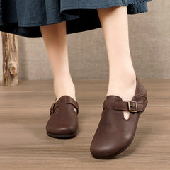Retro Handmade Soft Leather Flat Casual Shoes