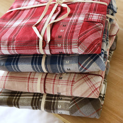 Red Cotton Plaid Pajama Set PJS Christmas Pajamas