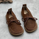 Retro Leather Flat Soft Casual Shoes