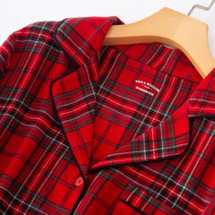 Couple Red Cotton Plaid Pajama Set PJS Christmas Pajamas Presents