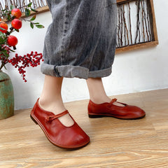 Handmade Soft Leather Retro Flats Shoes