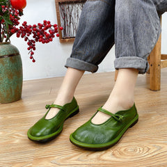 Handmade Soft Leather Retro Flats Shoes