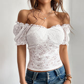 Isabella Lace Off-Shoulder Corset Top
