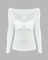 Therris Off Shoulder Bandeau Mesh Top