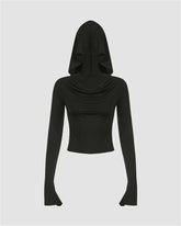 Flared Sleeves Hoodie Top