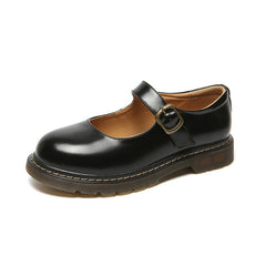 Mary Janes Shoes Leather Uniform Dress Shoes - Flats