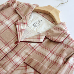 Red Cotton Plaid Pajama Set PJS Christmas Pajamas