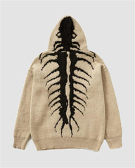 Grunge-Style Hip-Hop Hooded Sweater