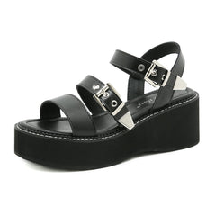 Buckle Platform Sandals