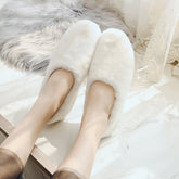 Outer Wearing Non-Slip Flat Fur Loafers