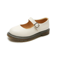 Mary Janes Shoes Leather Uniform Dress Shoes - Flats