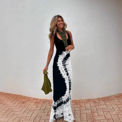 Naomi Spiral Tie-Dye Maxi Dress