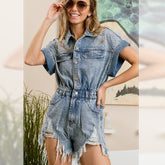 Tough Love Cotton Pocketed Utility Romper
