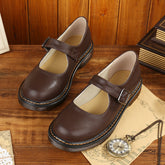Old-fashioned Retro Mary Jane Leather Shoes
