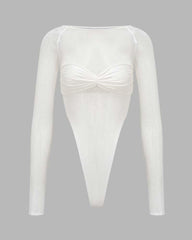 Bralet Long-sleeve Mesh Bodysuit
