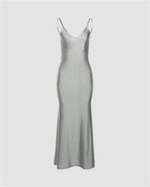 Liquid Metal Party V-Neck Strap Dress