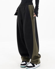 Patchwork Contrasted Casual Pants