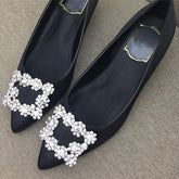 Silk Rhinestone Wedding Shoes for Bride