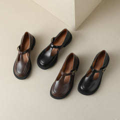 Women's T Strap Round Toe Comfort Flat Mary Jane Shoes