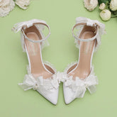 Lily of the valley Elegant Elf Fairy Princess Wedding High Heels - White