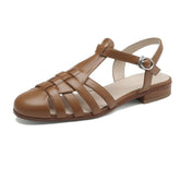 Leather Fisherman Daily Sandals Closed Toe