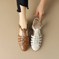 Leather Fisherman Daily Sandals Closed Toe