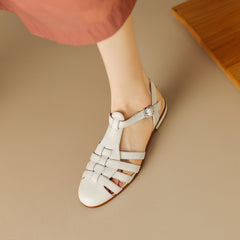 Leather Fisherman Daily Sandals Closed Toe