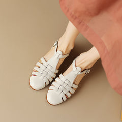 Leather Fisherman Daily Sandals Closed Toe