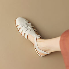 Leather Fisherman Daily Sandals Closed Toe