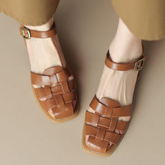 Handmade Woven Natural Leather Fisherman Sandal