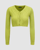 Stellar High Cable Knit Cropped Jumper