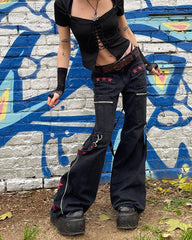 Dimwater Star Flared Cargo Pants