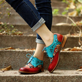 Bohemian Handmade Brogue Lace-up Leather Shoes