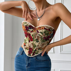 Floral Bella Tapestry Corset Top