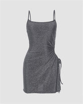 Sparkling Slit Party Mini Dress