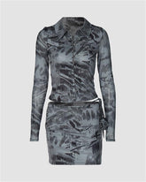 Grunge Print Skirt Coord Set