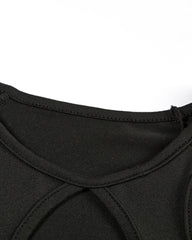 Round Cut-Out Long-Sleeve T-Shirt