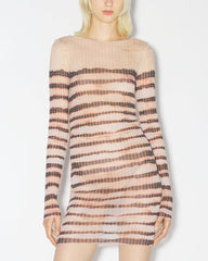 Irregular Striped Printed Bodyson Dress