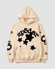 Spider Star Print Hoodie