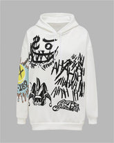 Graffiti Dark Punk Oversized Hoodie