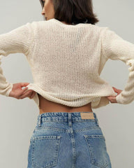 Amesthan Cropped Cut Out Sweater