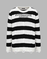 Aethre Cable Knit Striped Jumper