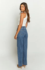 Pearla High-Waisted Embellished Jeans