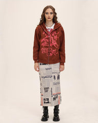 Paper Lies Maxi Skirt