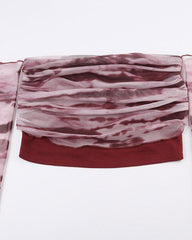 Misty Eyed Off Shoulder Tube Top with Sleeves