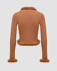 Astral Fuzz Cropped Cardigan