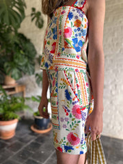 Frida Floral Embroidered Romper